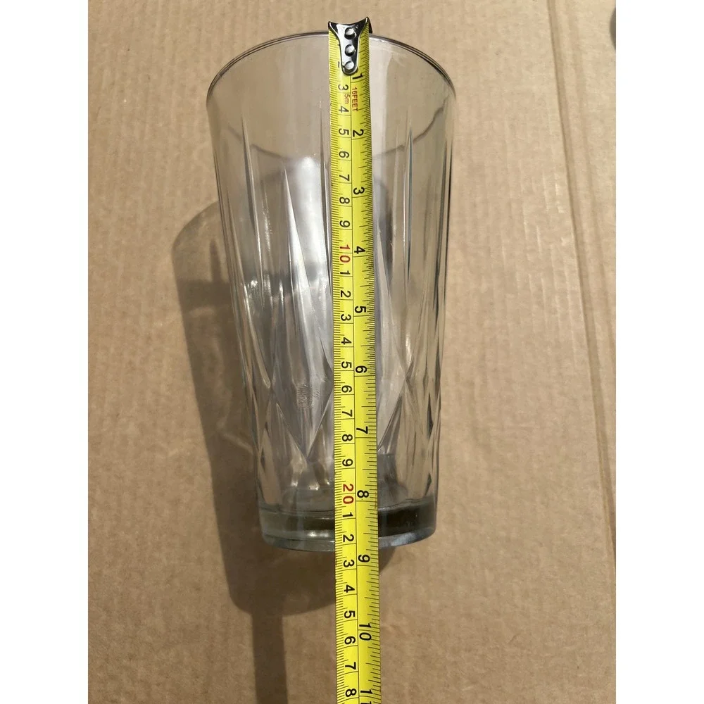 Syndicate Sales Inc Clear Glass Faceted Vase 9